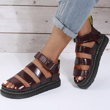 Afbeelding in Gallery-weergave laden, Platform zomersandalen met open teen en dikke zolen