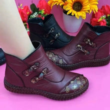 Afbeelding in Gallery-weergave laden, Echt lederen antislip laarzen met platte zolen voor dames