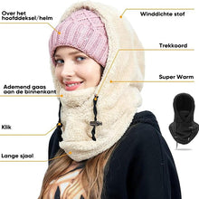 Afbeelding in Gallery-weergave laden, Sherpa capuchon met skimasker