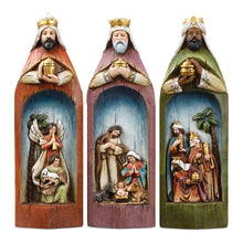 Afbeelding in Gallery-weergave laden, Kerststal met drie wijzen