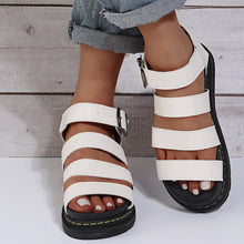 Afbeelding in Gallery-weergave laden, Platform zomersandalen met open teen en dikke zolen