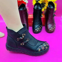 Afbeelding in Gallery-weergave laden, Echt lederen antislip laarzen met platte zolen voor dames