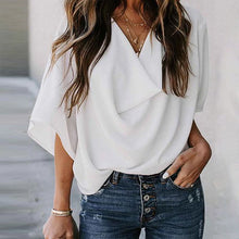 Afbeelding in Gallery-weergave laden, Echte blouse met uitlopende mouwen
