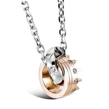 Afbeelding in Gallery-weergave laden, Diamanten kroon paar ketting