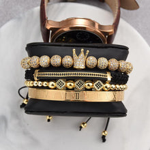 Afbeelding in Gallery-weergave laden, Zirkoon kroon combinatie vierdelige armbanden