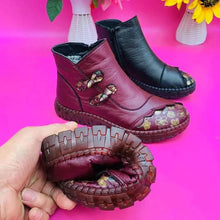 Afbeelding in Gallery-weergave laden, Echt lederen antislip laarzen met platte zolen voor dames