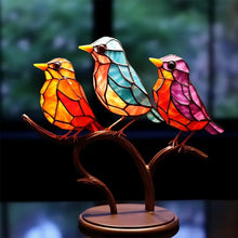 Afbeelding in Gallery-weergave laden, Birds on Branches Stained Glass Ornaments
