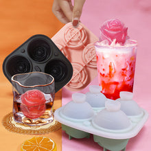 Afbeelding in Gallery-weergave laden, 4-Compartment Large Rose Ice Cube Mold