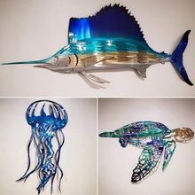 Afbeelding in Gallery-weergave laden, Metalen ornamenten voor zeedieren - cadeau voor natuurliefhebbers