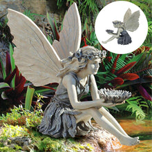 Afbeelding in Gallery-weergave laden, Zittende fee standbeeld tuin hars ambachtelijke ornament