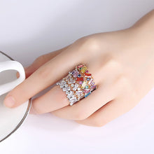 Afbeelding in Gallery-weergave laden, Ring met regenboog zirkoon