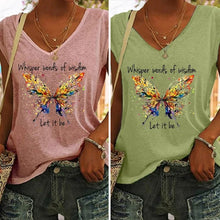Afbeelding in Gallery-weergave laden, T-shirt met vlinderprint
