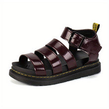 Afbeelding in Gallery-weergave laden, Platform zomersandalen met open teen en dikke zolen