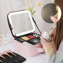 Afbeelding in Gallery-weergave laden, Makeup Bag with LED Mirror