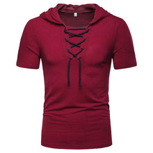 Afbeelding in Gallery-weergave laden, Zomer casual heren t-shirt met trekkoord