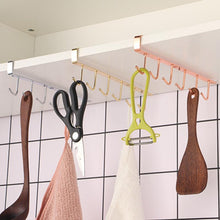 Afbeelding in Gallery-weergave laden, Hangerrek met 6 haken onder de kast