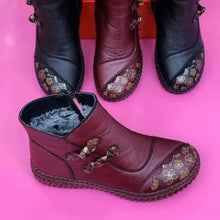 Afbeelding in Gallery-weergave laden, Echt lederen antislip laarzen met platte zolen voor dames
