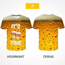 Afbeelding in Gallery-weergave laden, Mode 3D Print Beer Bubble T-shirt met korte mouwen