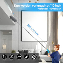 Afbeelding in Gallery-weergave laden, Intrekbare wasbare gebogen microfiber stofdoek