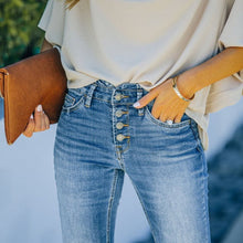 Afbeelding in Gallery-weergave laden, Vintage jeans met hoge taille en wijd uitlopende pijpen uit de jaren 70