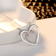 Afbeelding in Gallery-weergave laden, Twee harten Infinity ketting