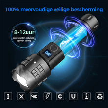 Afbeelding in Gallery-weergave laden, Oplaadbare tactische laserzaklamp met hoge lumen