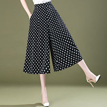 Afbeelding in Gallery-weergave laden, Zwarte culotte van chiffon met stippen