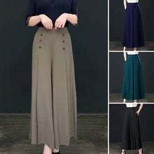 Afbeelding in Gallery-weergave laden, Stijlvolle geplooide broek met wijde pijpen