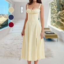 Afbeelding in Gallery-weergave laden, Carmen print bustier zonnejurk