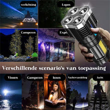 Afbeelding in Gallery-weergave laden, 4 lampkralen LED multifunctionele zaklamp met sterk licht
