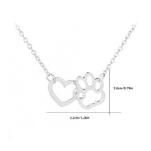 Afbeelding in Gallery-weergave laden, Hond poot hart hanger ketting