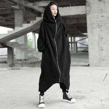 Afbeelding in Gallery-weergave laden, Unisex lange mouw jas met capuchon