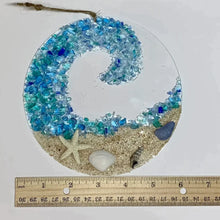 Afbeelding in Gallery-weergave laden, 🌊Zeeglas suncatcher - oceaan verpletterende golf strandornament