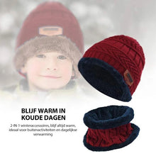 Afbeelding in Gallery-weergave laden, Warme muts met sjaal