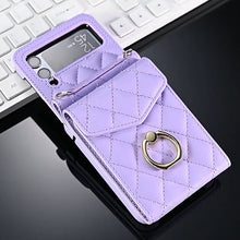 Afbeelding in Gallery-weergave laden, Embossed Leather Wallet Case for Samsung Galaxy Z Flip4 Flip3