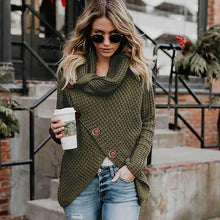 Afbeelding in Gallery-weergave laden, Irregular Ladies High Collar Sweater
