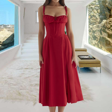 Afbeelding in Gallery-weergave laden, Carmen print bustier zonnejurk