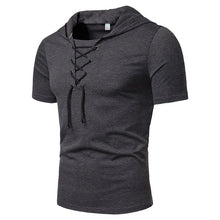 Afbeelding in Gallery-weergave laden, Zomer casual heren t-shirt met trekkoord