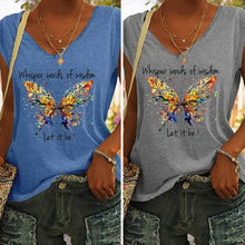 Afbeelding in Gallery-weergave laden, T-shirt met vlinderprint