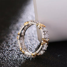 Afbeelding in Gallery-weergave laden, Verguld Dichroïsche Ingelegde Zirkoon Ring Succes
