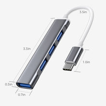 Afbeelding in Gallery-weergave laden, Hoge snelheid USB Type C HUB 4-poort