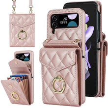 Afbeelding in Gallery-weergave laden, Embossed Leather Wallet Case for Samsung Galaxy Z Flip4 Flip3