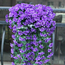 Afbeelding in Gallery-weergave laden, Levendige kunstmatige hangende orchideeƫn tros