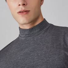Afbeelding in Gallery-weergave laden, Slim-fit T-shirt voor heren met opstaande kraag
