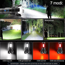 Afbeelding in Gallery-weergave laden, LED oplaadbare tactische laser zaklamp
