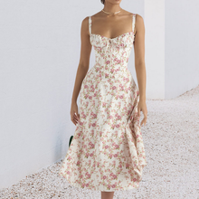 Afbeelding in Gallery-weergave laden, Carmen print bustier zonnejurk