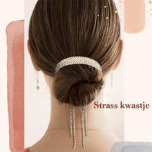 Afbeelding in Gallery-weergave laden, Elegante Hoofdtooi Met Strass Pom Pom