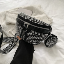 Afbeelding in Gallery-weergave laden, Mode strass PU lederen heuptas
