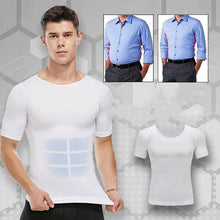 Afbeelding in Gallery-weergave laden, Lichaamsvormend T-shirt met korte mouwen voor heren