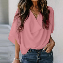 Afbeelding in Gallery-weergave laden, Echte blouse met uitlopende mouwen